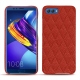 Coque cuir Huawei Honor View 10 - Papaye - Couture ( Pantone 180C ) 