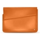 Leather sleeve for 17' laptop - Griffe 1 - Orange ( Nappa - Pantone 1495U ) 