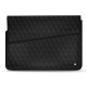 Leather sleeve for 17' laptop - Griffe 1 - Ebène - Couture ( Sleek P C12 - Black ) 