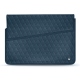 Funda de piel para ordenador portatil 17' - Griffe 1 - Indigo - Couture ( Pantone 303U ) 
