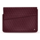 Leather sleeve for 17' laptop - Griffe 1 - Lie de vin - Couture ( Pantone 5115C ) 
