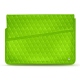 ノートPC、17インチ用レザーケース - Griffe 1 - Vert fluo - Couture