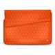 Housse cuir pour ordinateur portable 17' - Griffe 1 - Orange fluo - Couture