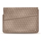 Leather sleeve for 17' laptop - Griffe 1 - Taupe vintage - Couture