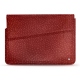 Leather sleeve for 17' laptop - Griffe 1 - Autruche ciliegia