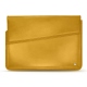 Leather sleeve for 17' laptop - Griffe 1 - Jaune soulèu