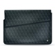 Leather sleeve for 17' laptop - Griffe 1 - Blu marino - Couture