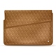 Leather sleeve for 17' laptop - Griffe 1 - Castan esparciate - Couture