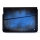 Funda de piel para ordenador portatil 17' - Griffe 1 - Bleu Patine