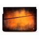 Leather sleeve for 17' laptop - Griffe 1 - Fauve Patine