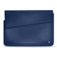 Leather sleeve for 17' laptop - Griffe 1 - Bleu frisson
