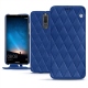 Huawei Mate 10 Lite leather case - Bleu océan - Couture ( Nappa - Pantone 293C ) 