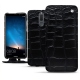 Housse cuir Huawei Mate 10 Lite - Crocodile nero