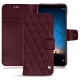 Capa em pele Huawei Mate 10 Lite - Lie de vin - Couture ( Pantone 5115C ) 