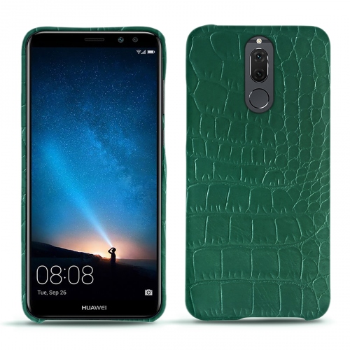 Huawei Mate 10 Lite leather caseCrocodile pino ( Pantone #173F35 ) 