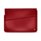 Leather sleeve for 15' laptop - Griffe 1 - Rouge ( Nappa - Pantone 199C ) 