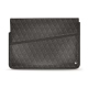 Leather sleeve for 15' laptop - Griffe 1 - Anthracite - Couture ( Pantone 424C ) 