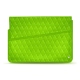 15 인치 휴대용 퍼스널 컴퓨터를위한 가죽 케이스 - Griffe 1 - Vert fluo - Couture
