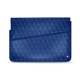 Housse cuir pour ordinateur portable 13' - Griffe 1 - Bleu océan - Couture ( Nappa - Pantone 293C ) 