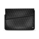 Leather sleeve for 13' laptop - Griffe 1 - Noir - Couture ( Nappa - Black ) 