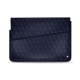 Housse cuir pour ordinateur portable 13' - Griffe 1 - Cobalt - Couture ( Pantone 2766C ) 