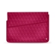Leather sleeve for 13' laptop - Griffe 1 - Rose fluo - Couture