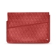 Leather sleeve for 13' laptop - Griffe 1 - Cerise vintage - Couture