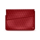 Leather sleeve for 11' laptop - Griffe 1 - Rouge - Couture ( Nappa - Pantone 199C ) 