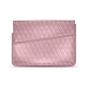 Leather sleeve for 11' laptop - Griffe 1 - Rose - Couture ( Nappa - Pantone 2365C ) 