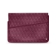 Leather sleeve for 11' laptop - Griffe 1 - Prune vintage - Couture