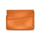 Leather sleeve for 8' laptop - Griffe 1 - Orange - Couture ( Nappa - Pantone 1495U ) 