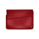 Funda de piel para ordenador portatil 8' - Griffe 1 - Rouge - Couture ( Nappa - Pantone 199C ) 