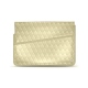 Leather sleeve for 8' laptop - Griffe 1 - Beige - Couture ( Nappa - Pantone 7502C ) 