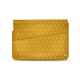 Leather sleeve for 8' laptop - Griffe 1 - Jaune soulèu - Couture