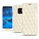 硬质真皮保护套 Samsung Galaxy S9 - Blanc - Couture ( Bologna - White ) 