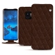 Funda de piel Samsung Galaxy S9 - Châtaigne - Couture ( Pantone 476C ) 
