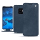 Samsung Galaxy S9 leather case - Jean vintage ( Roughtcut - Pantone 285U  ) 