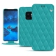 Samsung Galaxy S9 leather case - Bleu fluo - Couture