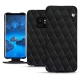 Lederschutzhülle Samsung Galaxy S9 - Negre poudro - Couture