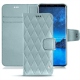 Housse cuir Samsung Galaxy S9 - Bleu ciel - Couture ( Nappa - Pantone 277C ) 