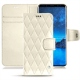 Housse cuir Samsung Galaxy S9 - Blanc - Couture ( Bologna - White ) 