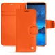 Samsung Galaxy S9 leather case - Orange fluo