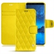 硬质真皮保护套 Samsung Galaxy S9 - Jaune fluo - Couture