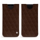 Samsung Galaxy S9 leather pouch - Châtaigne - Couture ( Pantone 476C ) 