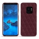 Custodia in pelle Samsung Galaxy S9 - Lie de vin - Couture ( Pantone 5115C ) 