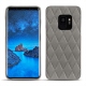 Samsung Galaxy S9 leather cover - Acier vintage - Couture