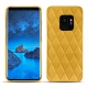 硬质真皮保护套 Samsung Galaxy S9 - Jaune soulèu - Couture