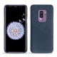 Coque cuir Samsung Galaxy S9+ - Jean vintage ( Roughtcut - Pantone 285U  ) 
