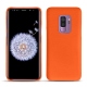 Samsung Galaxy S9+ leather cover - Orange fluo