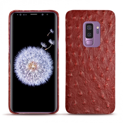 가죽 커버 Samsung Galaxy S9+Autruche ciliegia ( Pantone #a4343a ) 